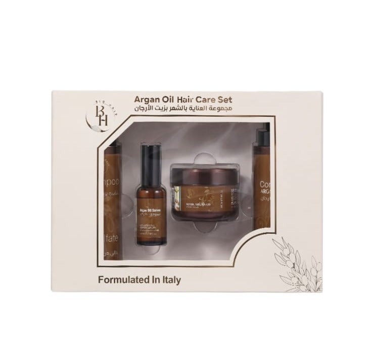 BH Argan Oil Hair Care Complete Set – Formulated in Italy for Deep Repair & Radiant Shine. - Image 2
